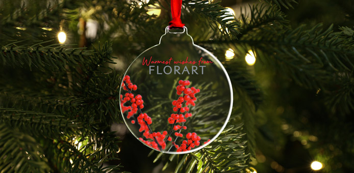 Palline di Natale in plexiglas con foto