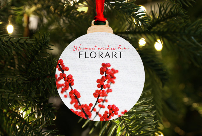 Wooden Christmas Baubles with Photo Wooden Christmas Baubles with Photo