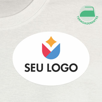 Adesivas ovais termoaderentes para roupa