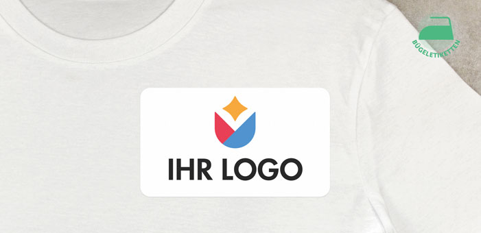 Rechteckige Aufkleber für Kleidung zum Aufbügeln