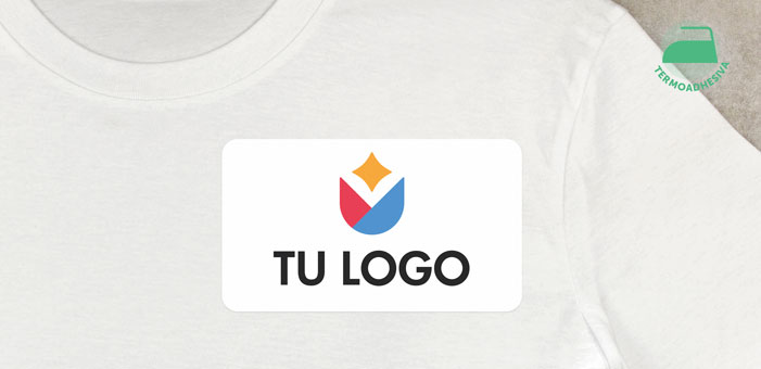 Pegatinas rectangulares para ropa termoadhesivas