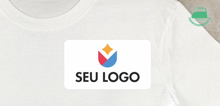 Adesivas retangulares termoaderentes para roupa