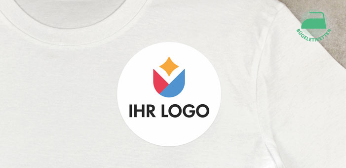 Runde Aufkleber für Kleidung zum Aufbügeln