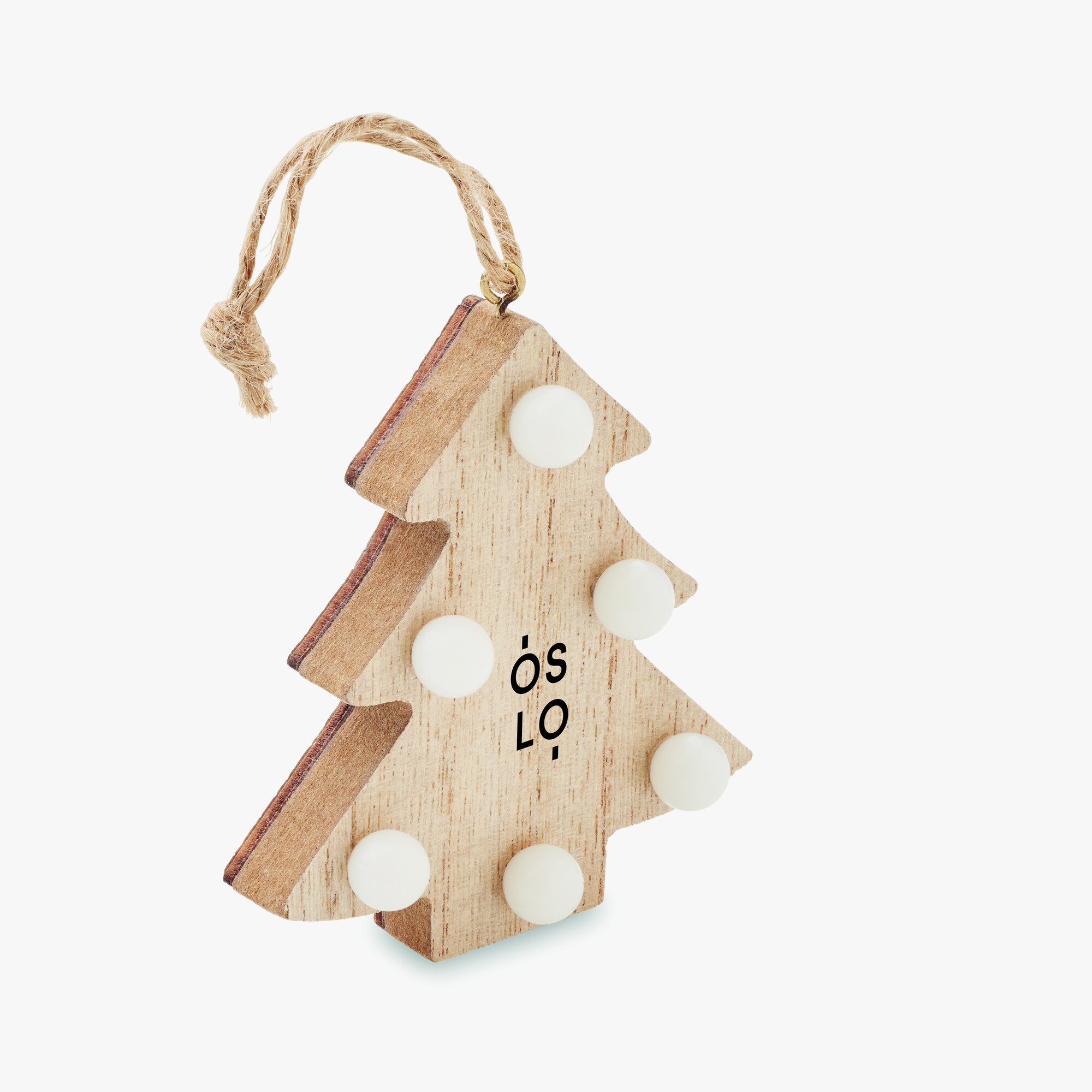 Árbol de madera con luces personalizado