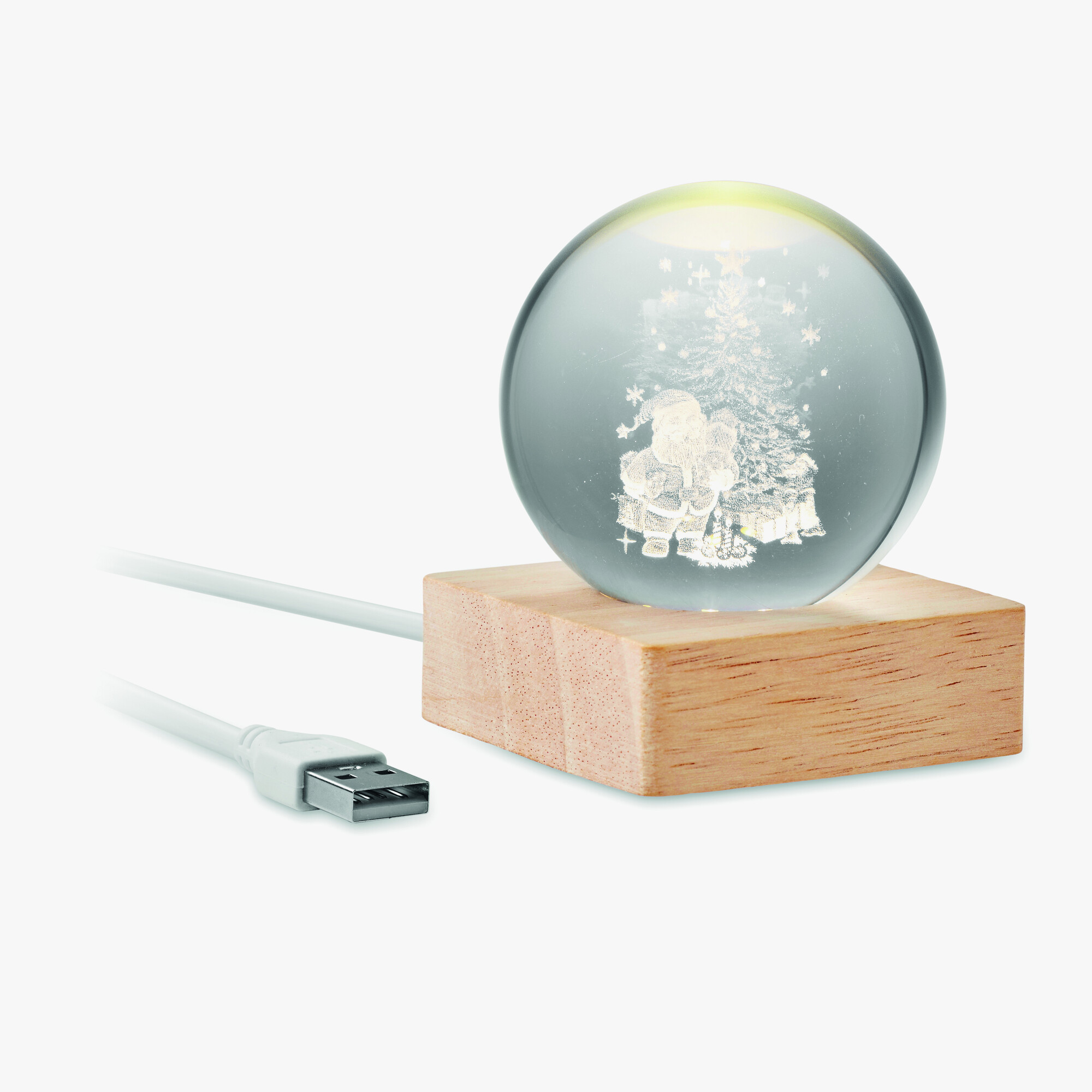 Bola de vidrio LED navideña personalizado