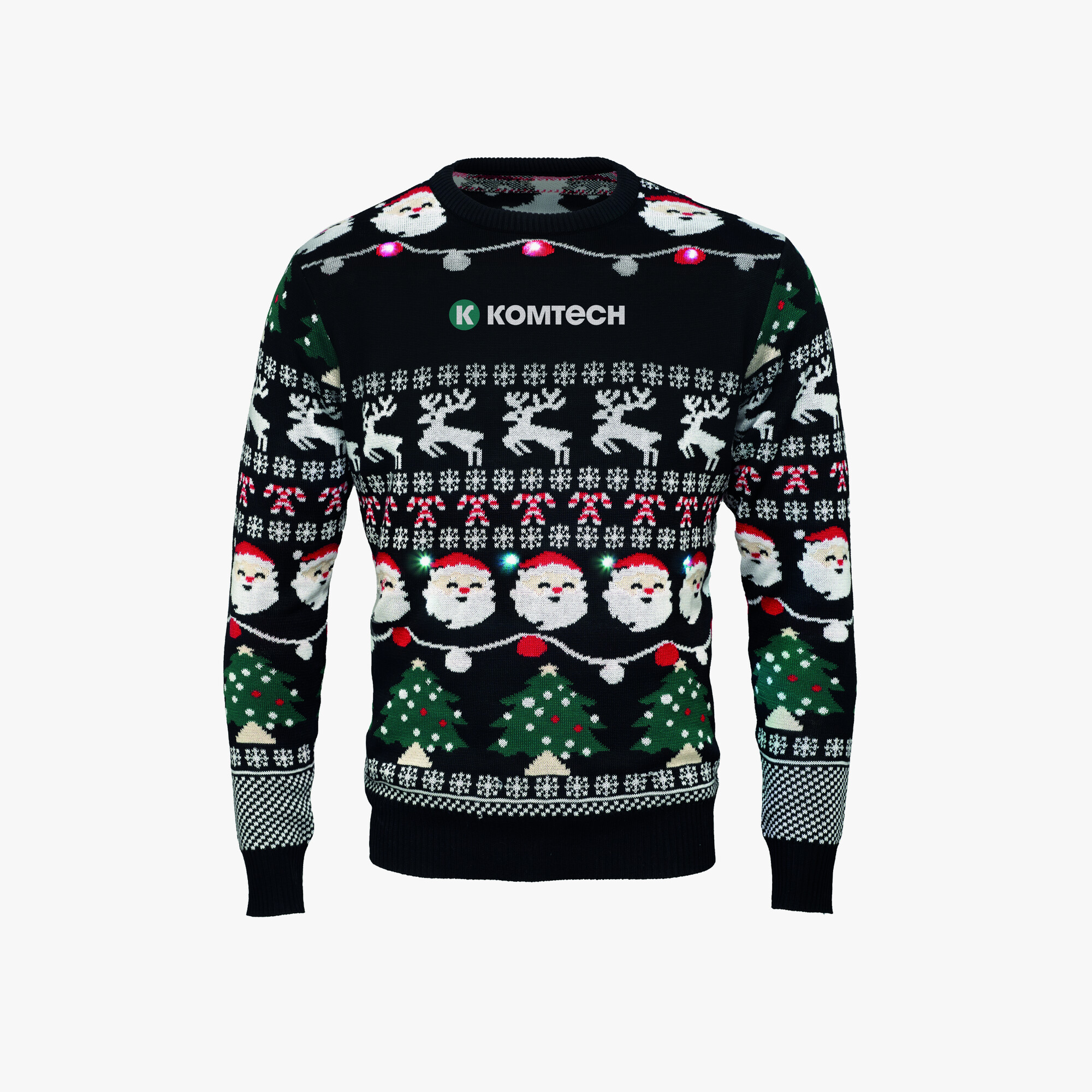 Pull de Noël à lumière LED taille S/M personnalisé