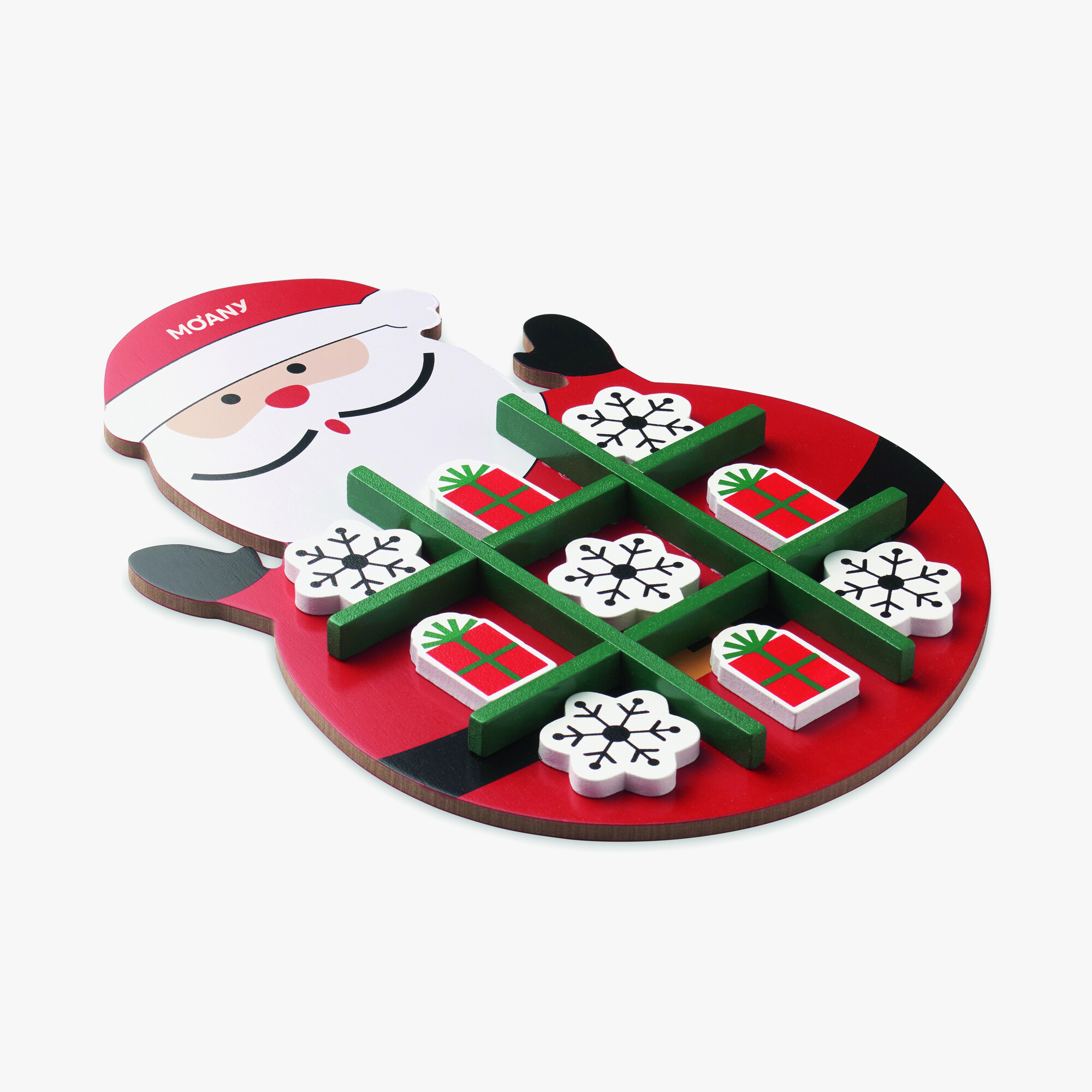 Tres en raya navideño de madera personalizado