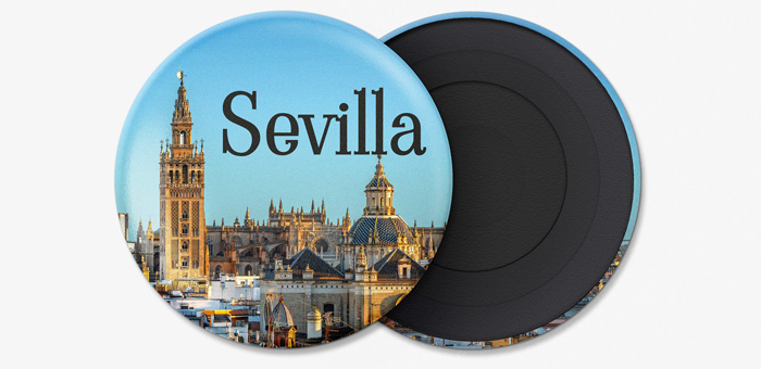 Imanes souvenirs personalizados de nevera redondos 56mm