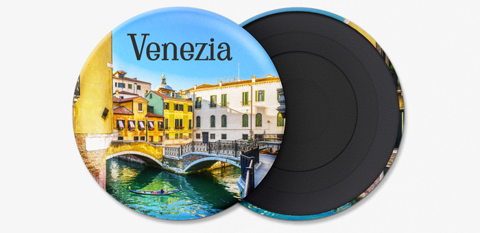Calamite souvenir da frigo personalizzate rotonde 56mm