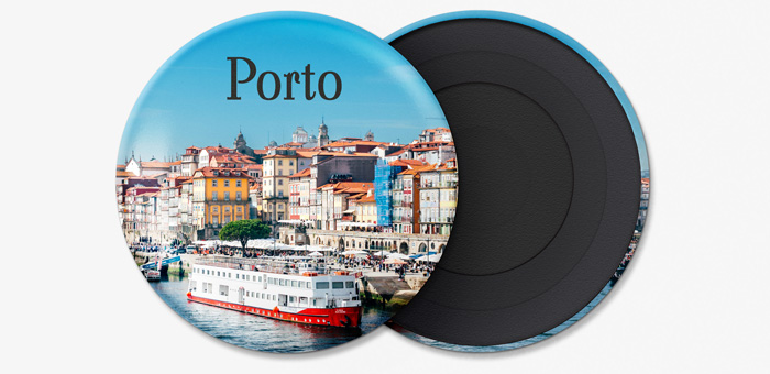 Ímanes para souvenir personalizados redondos de 56mm para frigoríficos