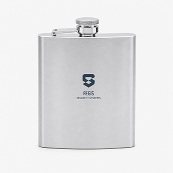 Petaca personalizada acabado satinado 200 ml