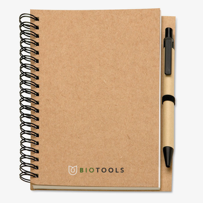 B6 Recycled notebook with pen