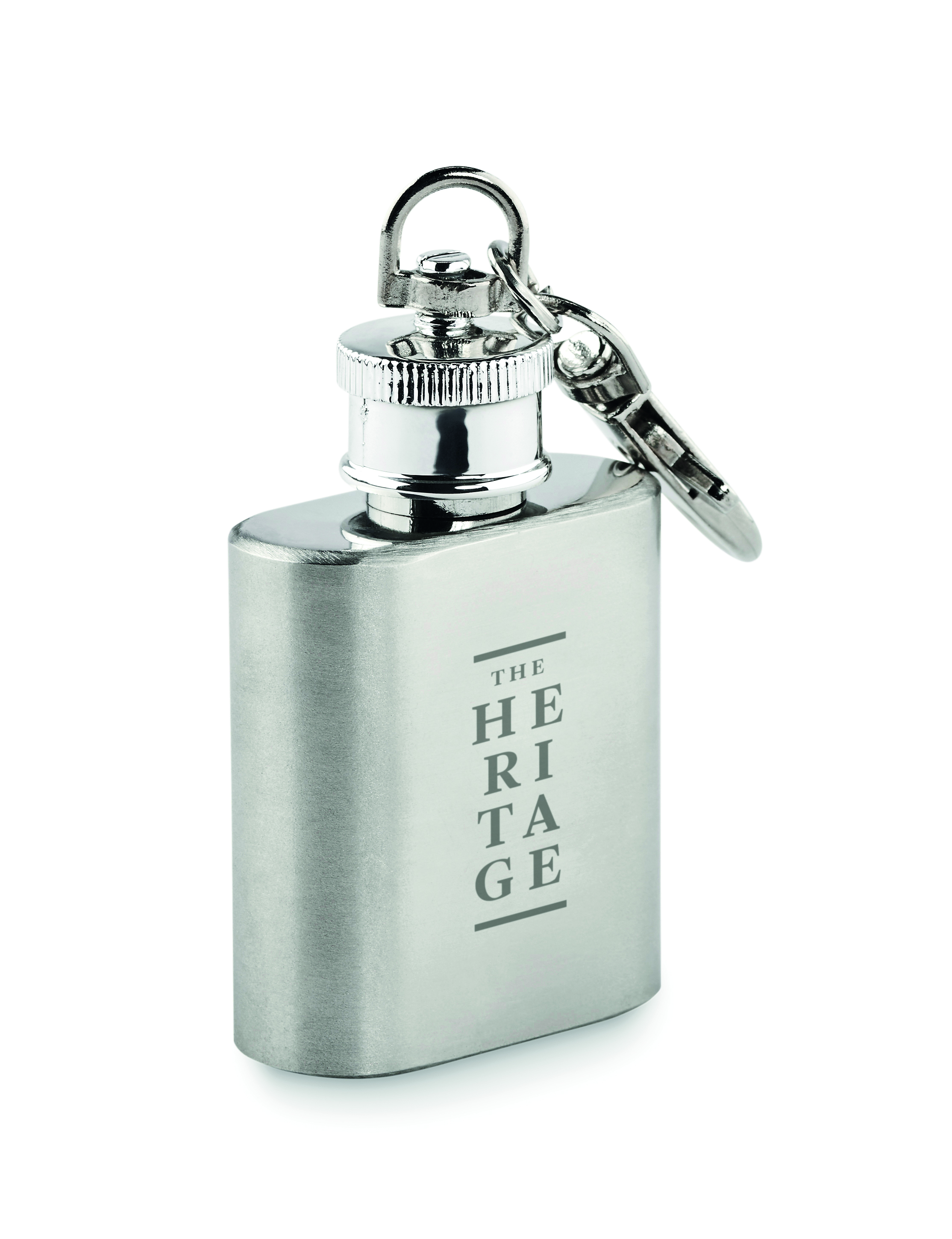 Personalised 28 ml hip flask keyring