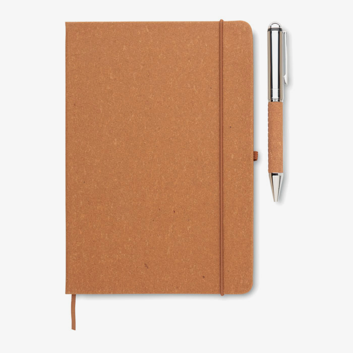 Recycled leather notebook set  