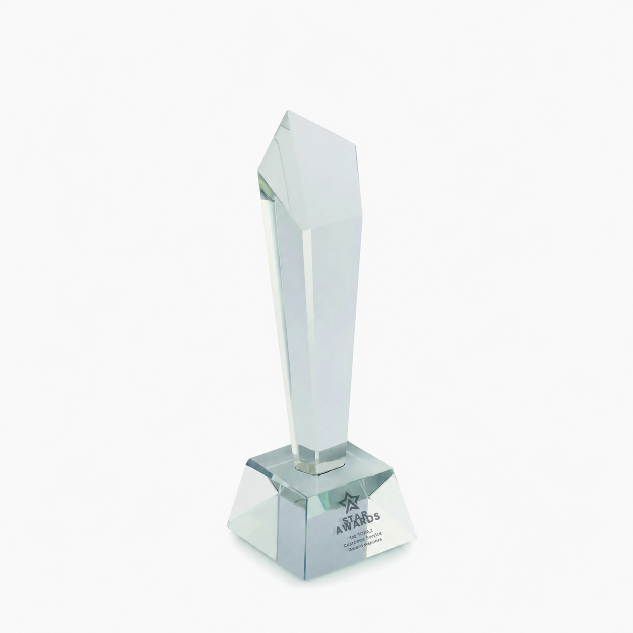 Troféu de cristal personalizado