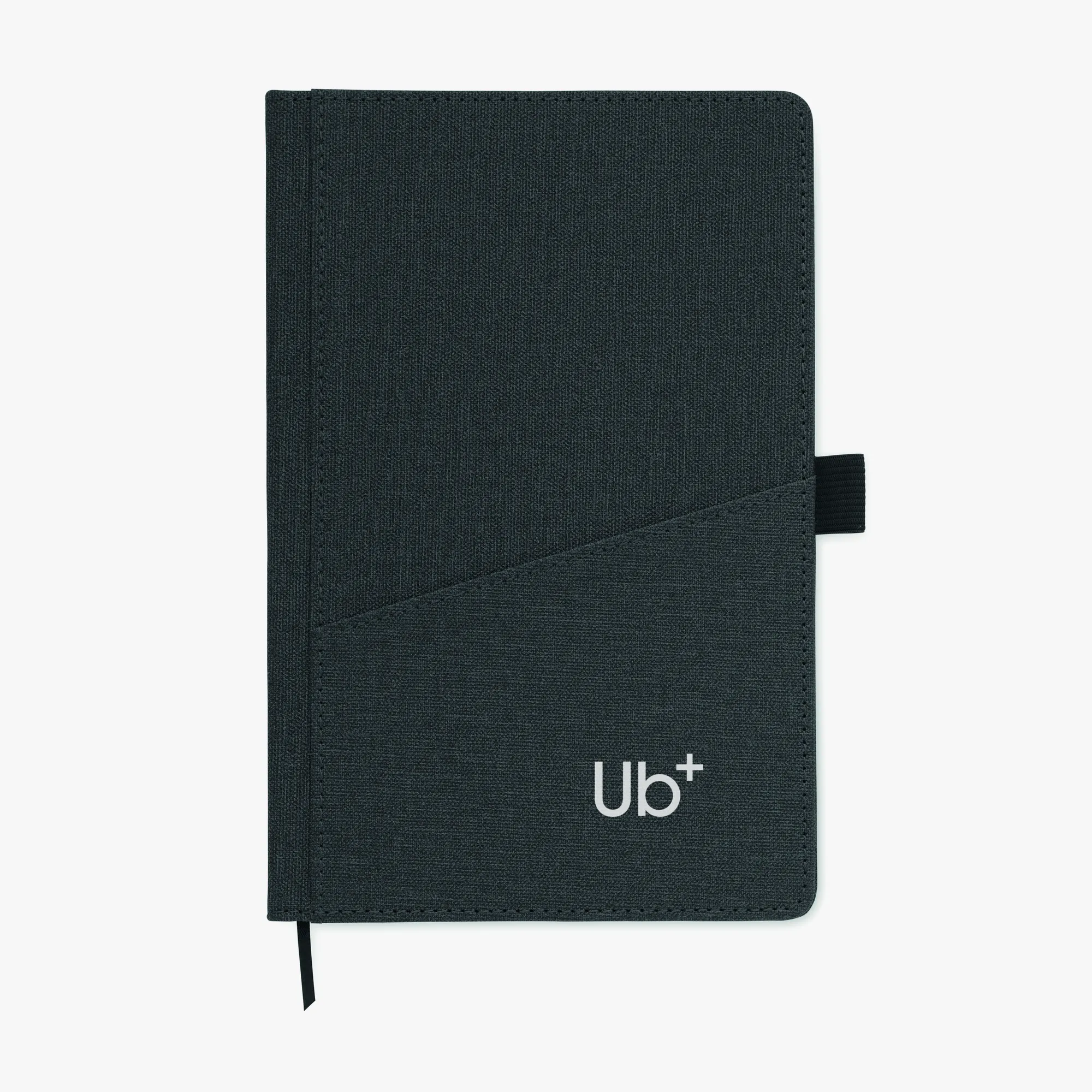 Personalised A5 PU notebook with mobile phone pocket