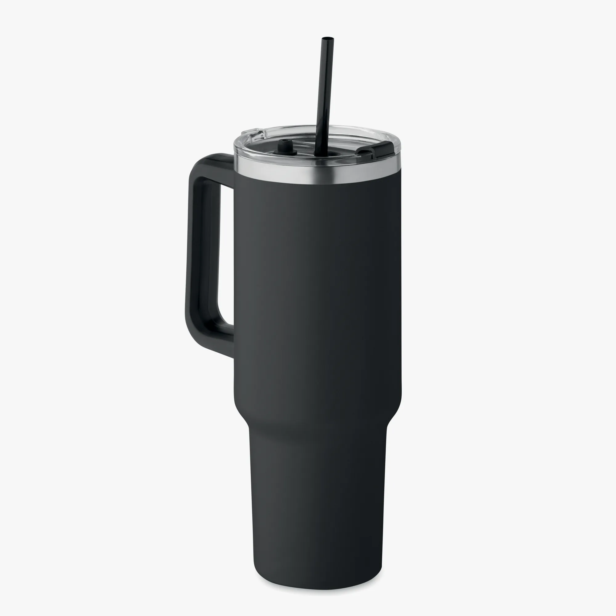 Personalised insulated tumbler with straw and lid
