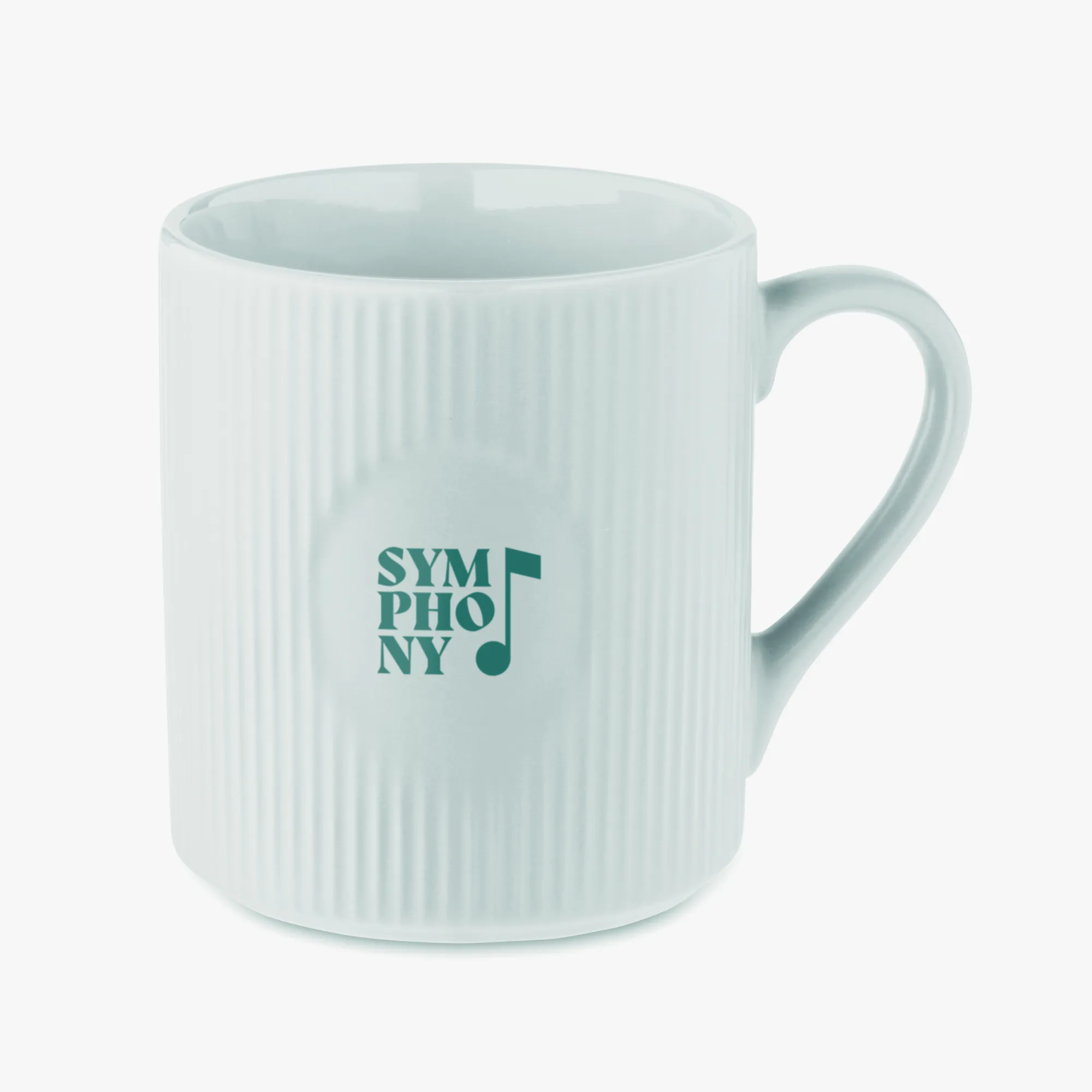 Tasse en céramique rainurée personnalisée 340 ml