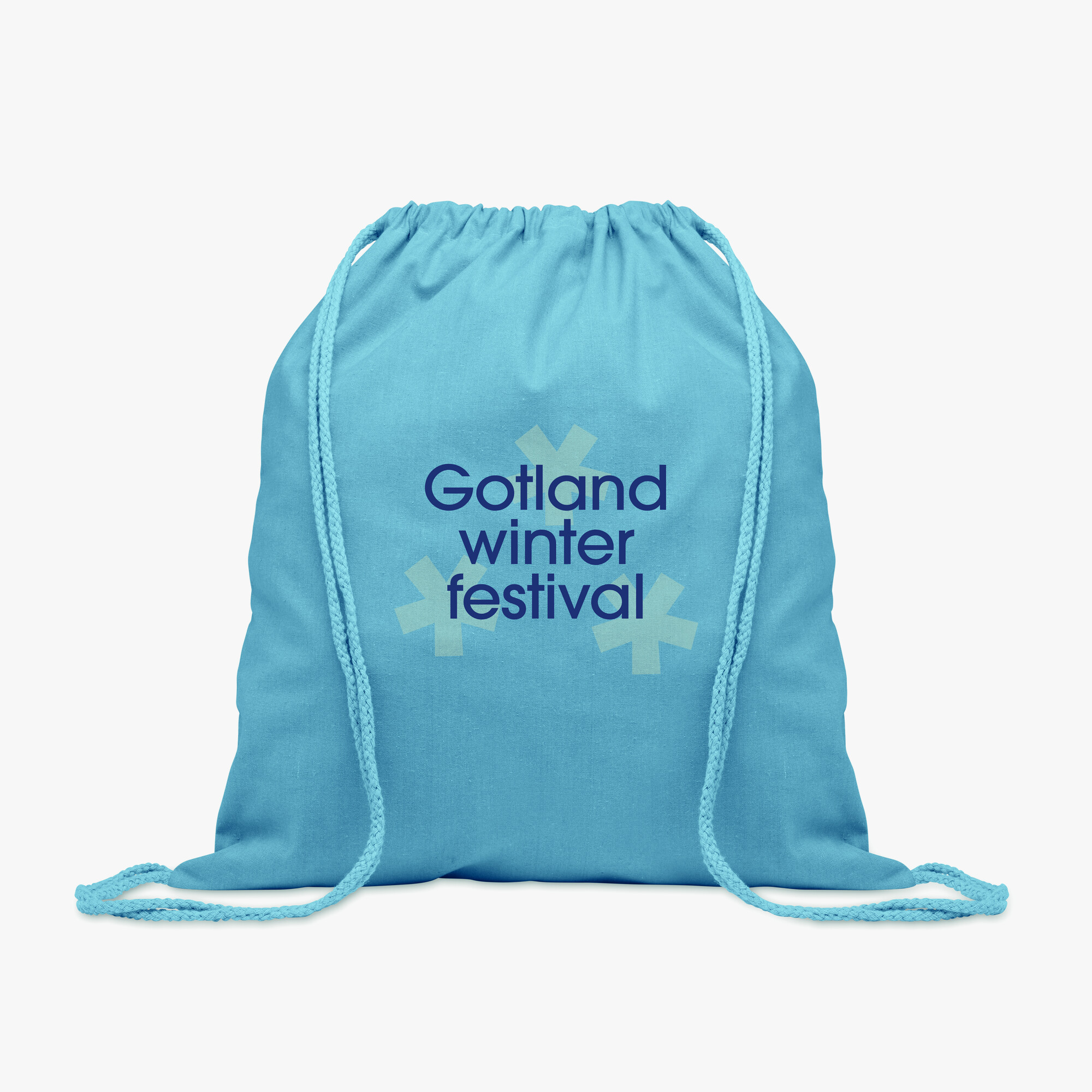 Personalised wide drawstring bag