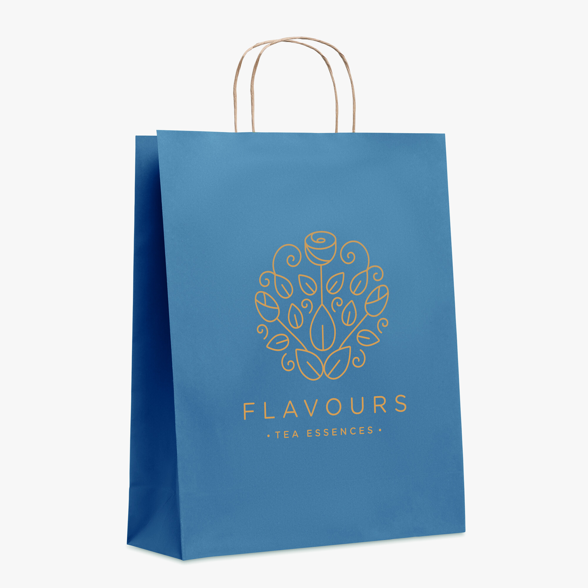 Coloured personalised kraft paper bags