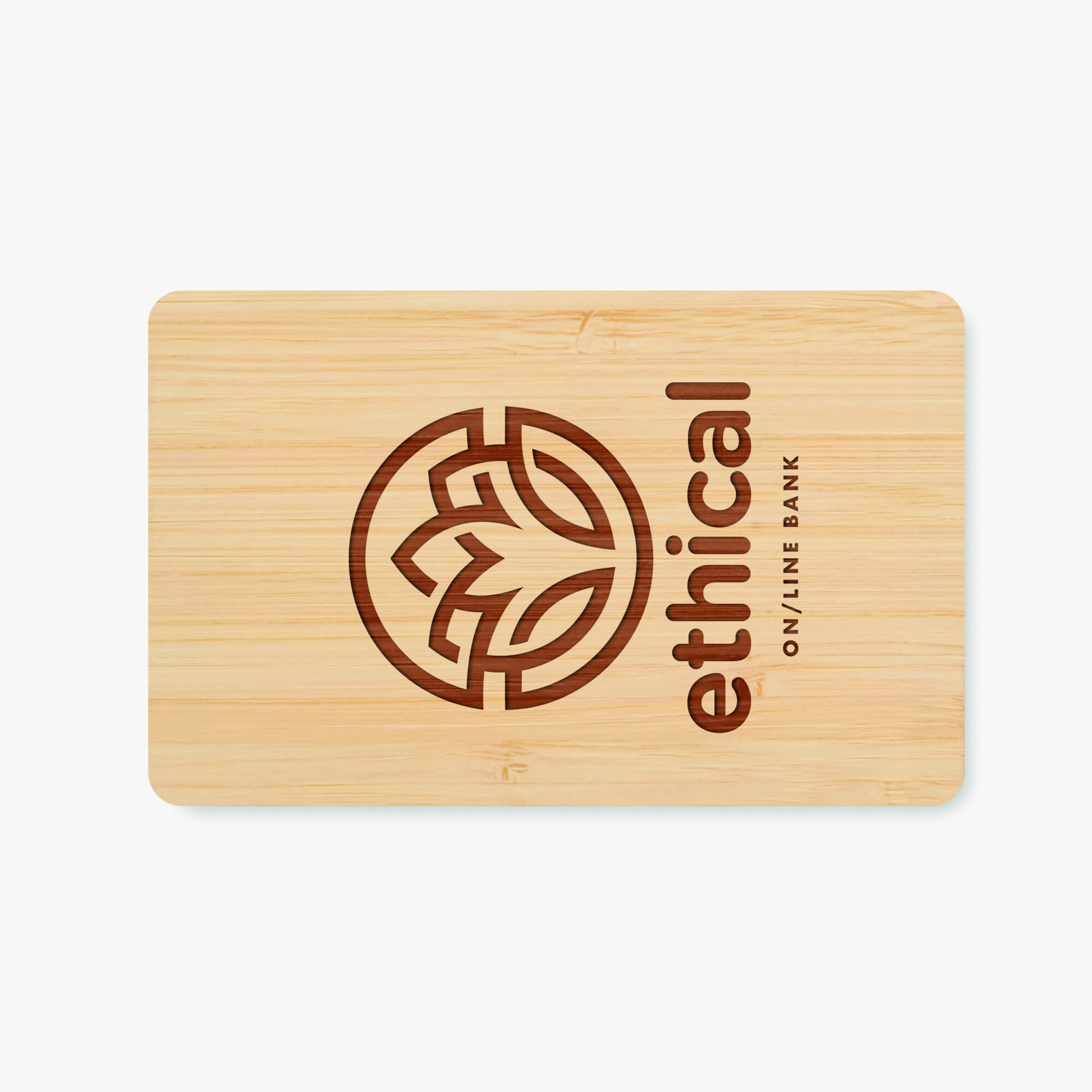 Personalised RFID card in bamboo sleeve