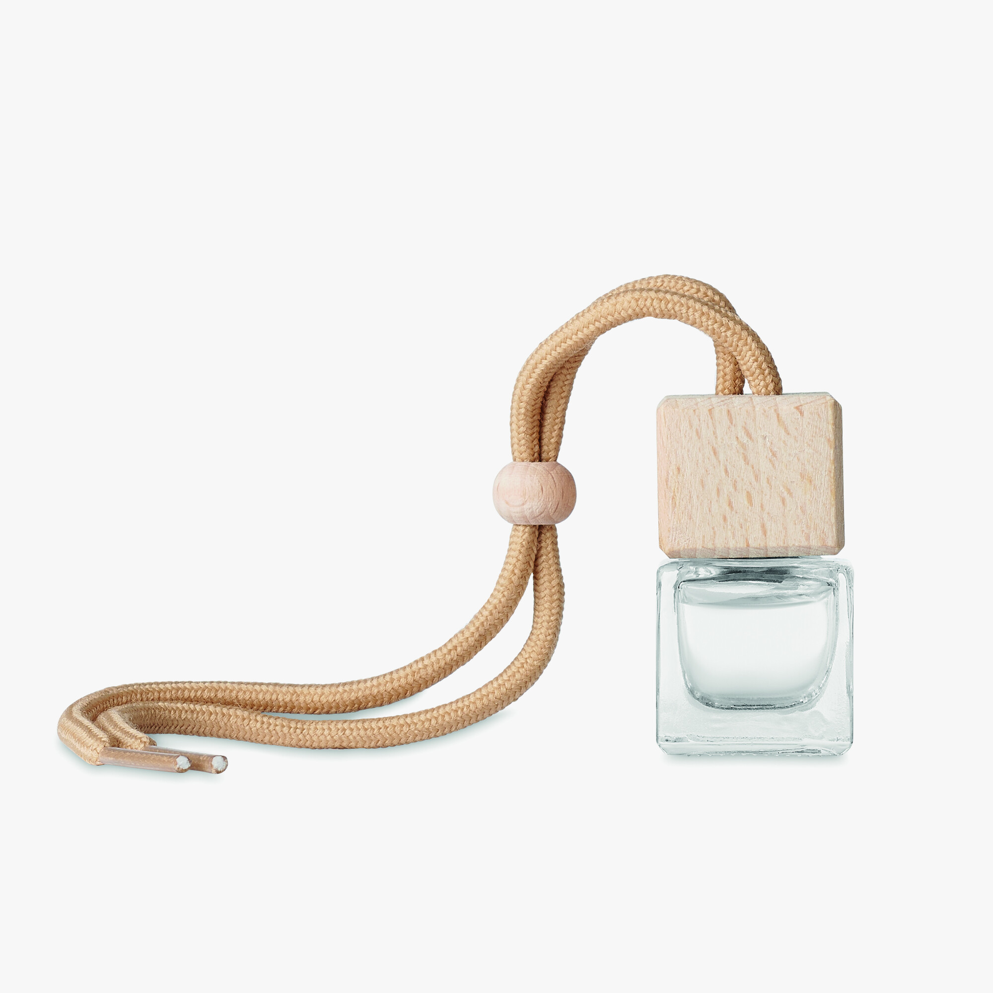 Parfum d’ambiance pour voiture personnalisé avec bouchon en bois de hêtre