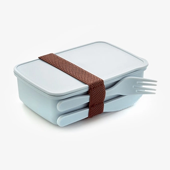 Fiambrera personalizada con cubiertos incluidos