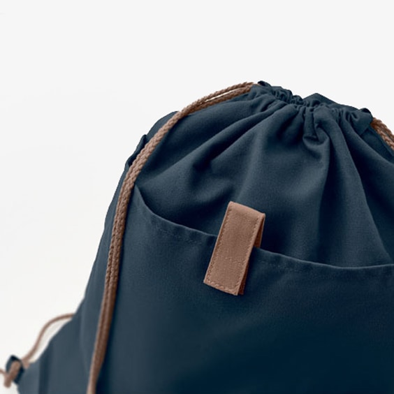 Recycled cotton drawstring bag  