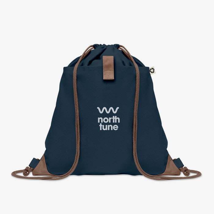 Recycled cotton drawstring bag  