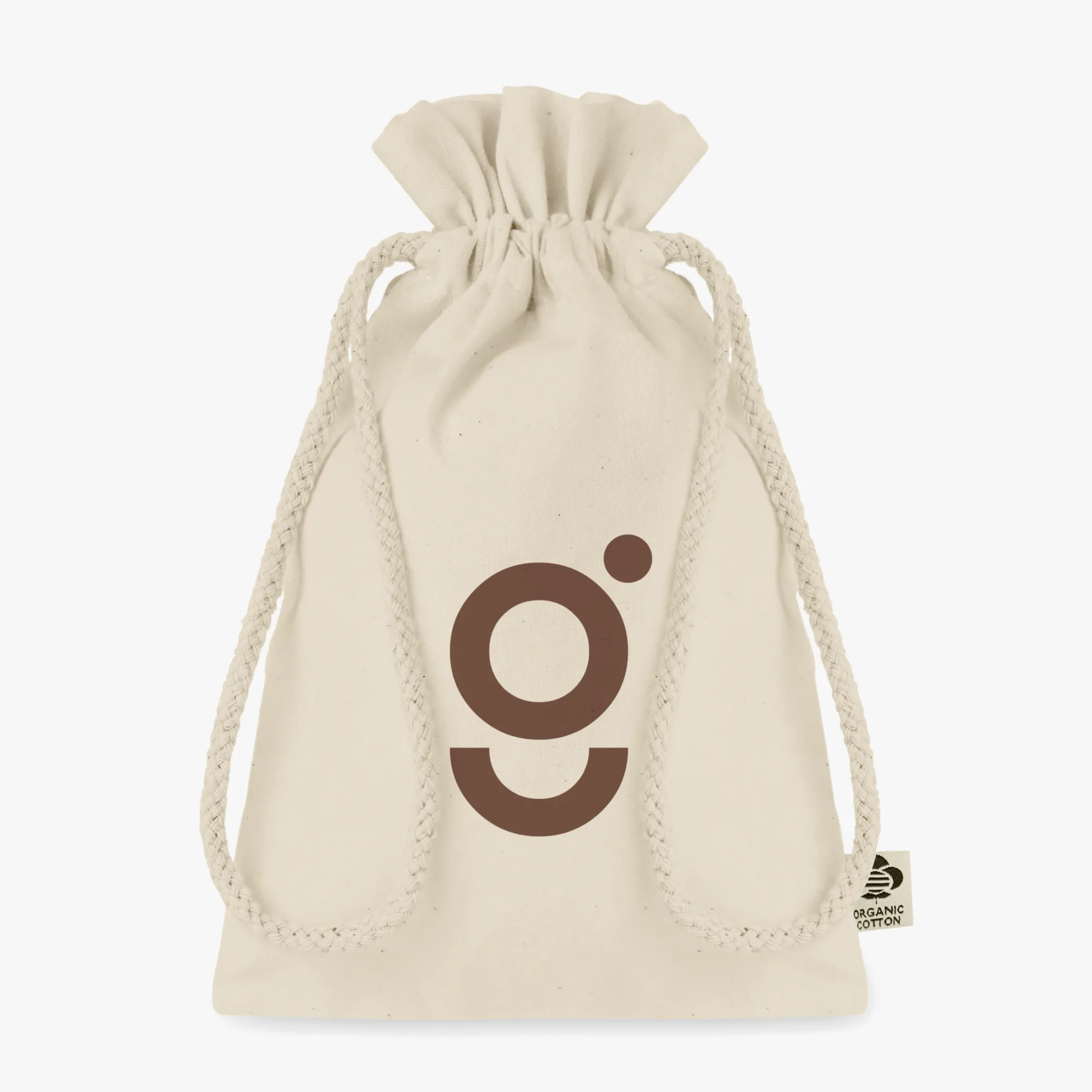 Personalised small organic cotton gift bag