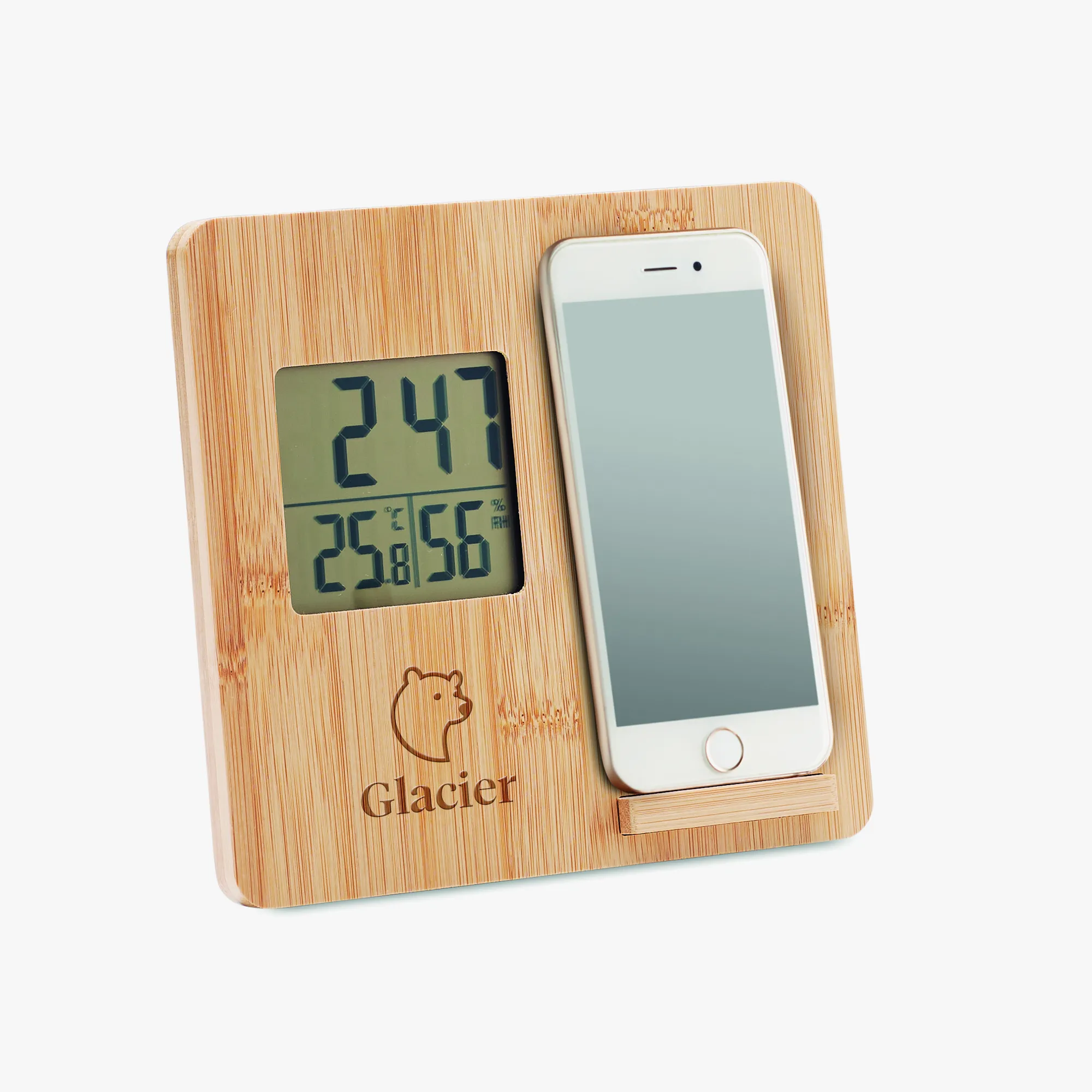 Personalised wireless charger with clock