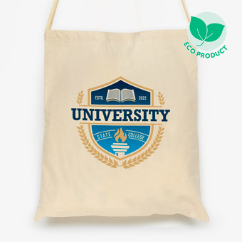 Personalised cotton bag with a cross handle