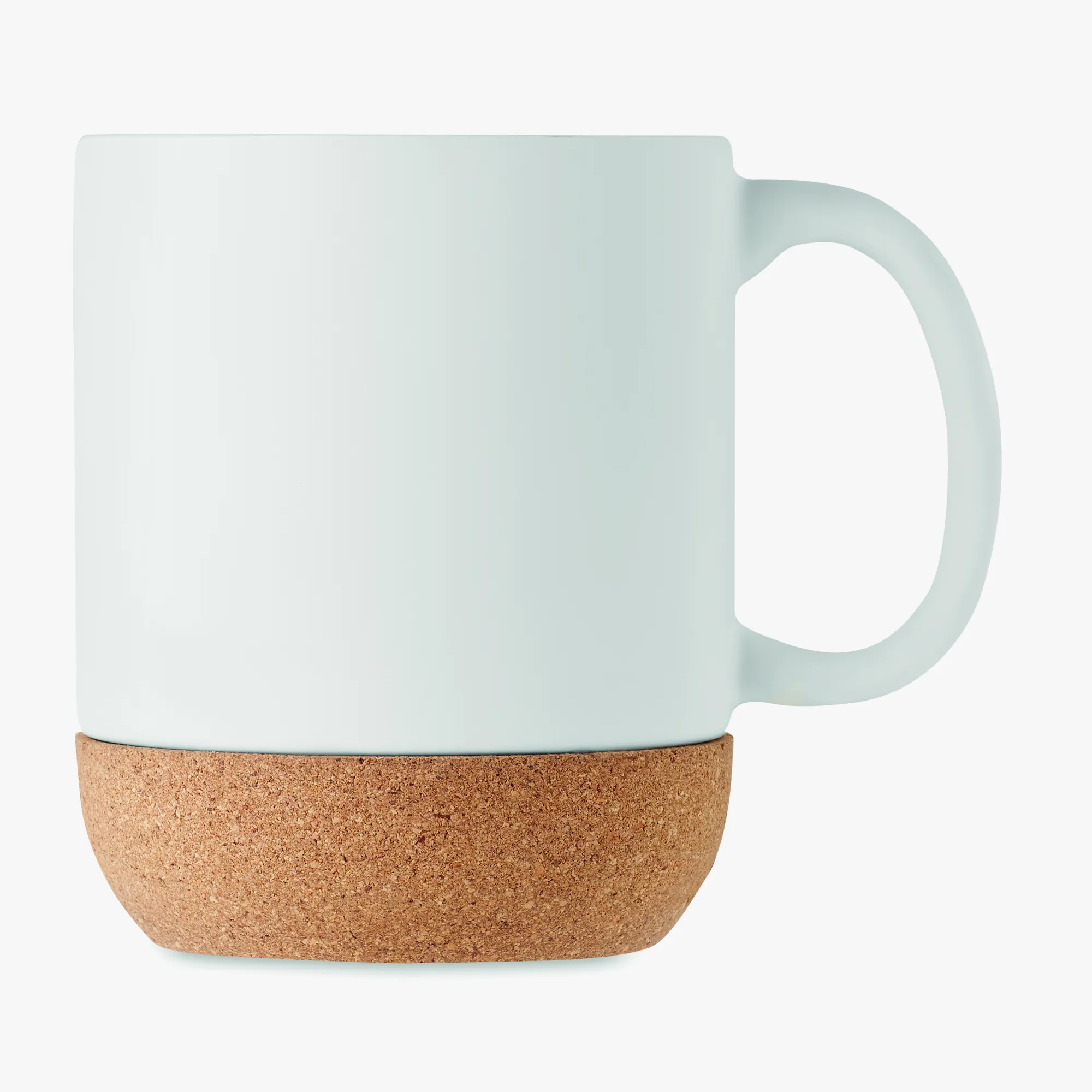 Taza de cerámica personalizada con base de corcho  redondeada