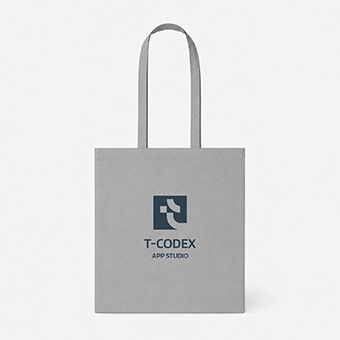 Sac de courses en coton biologique avec longues anses