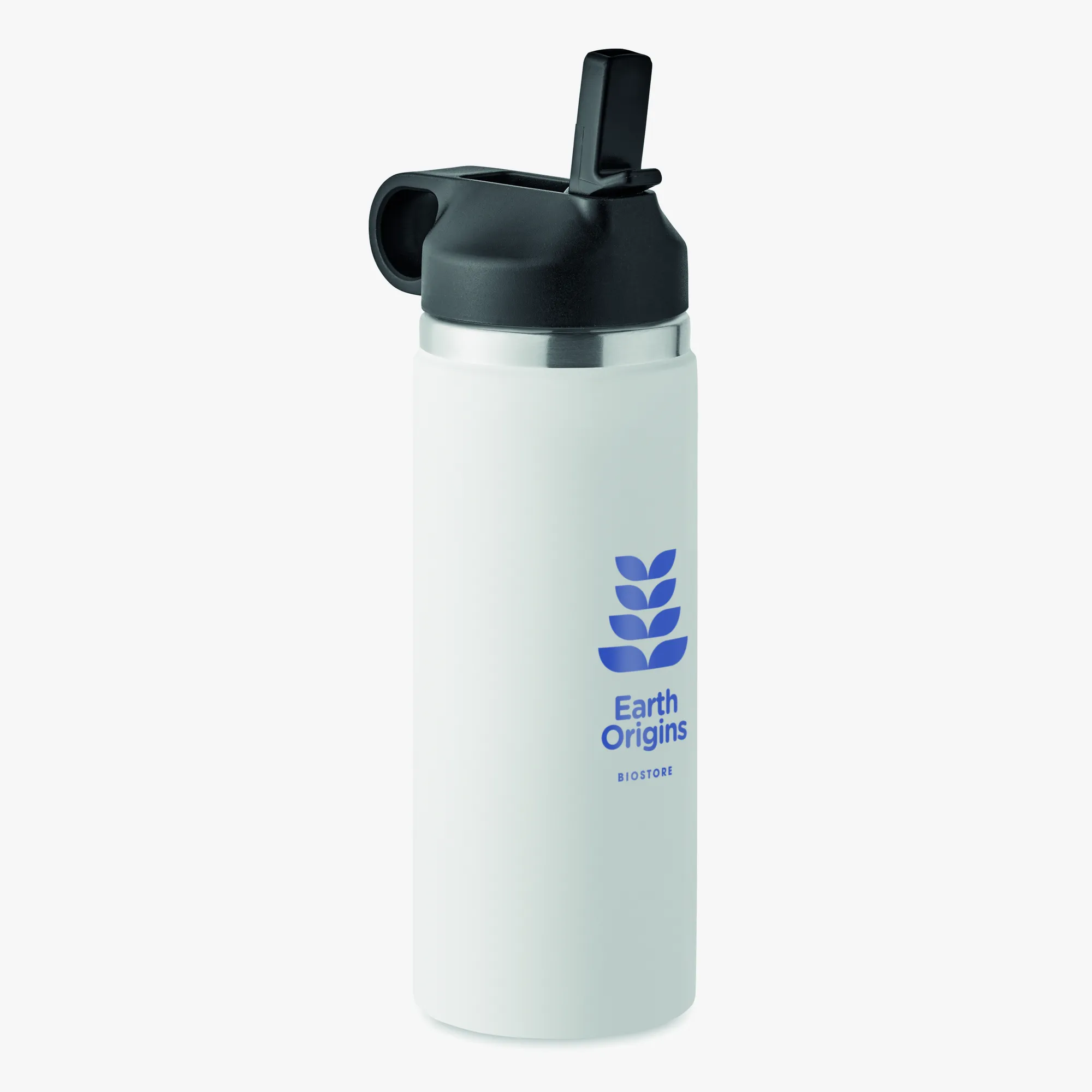 Personalised thermal water bottle with straw and handle 500 ml