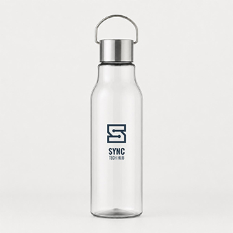 Botella personalizada de tritán 800 ml con asa metálica