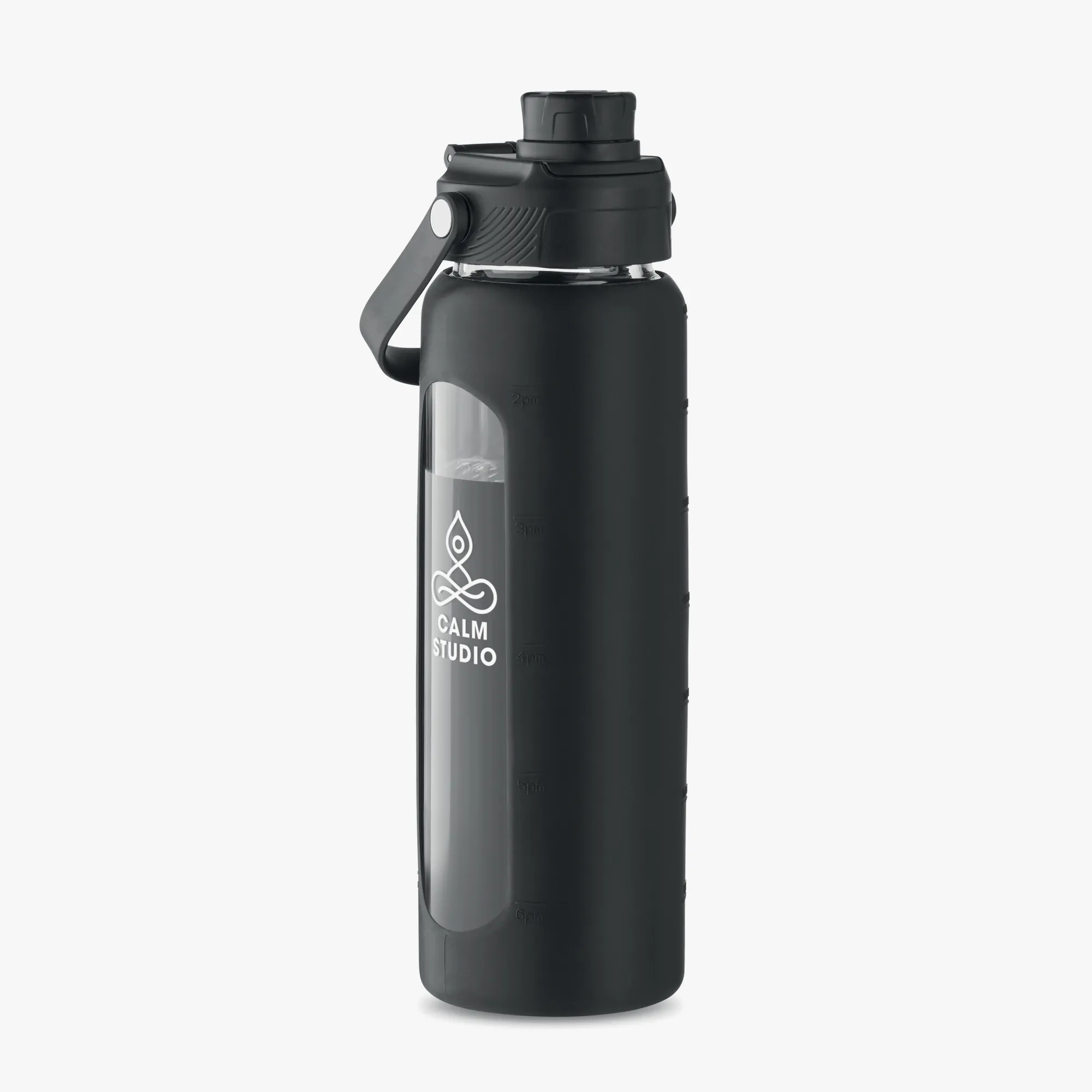 Bouteille personnalisée en borosilicate 750 ml avec housse en silicone