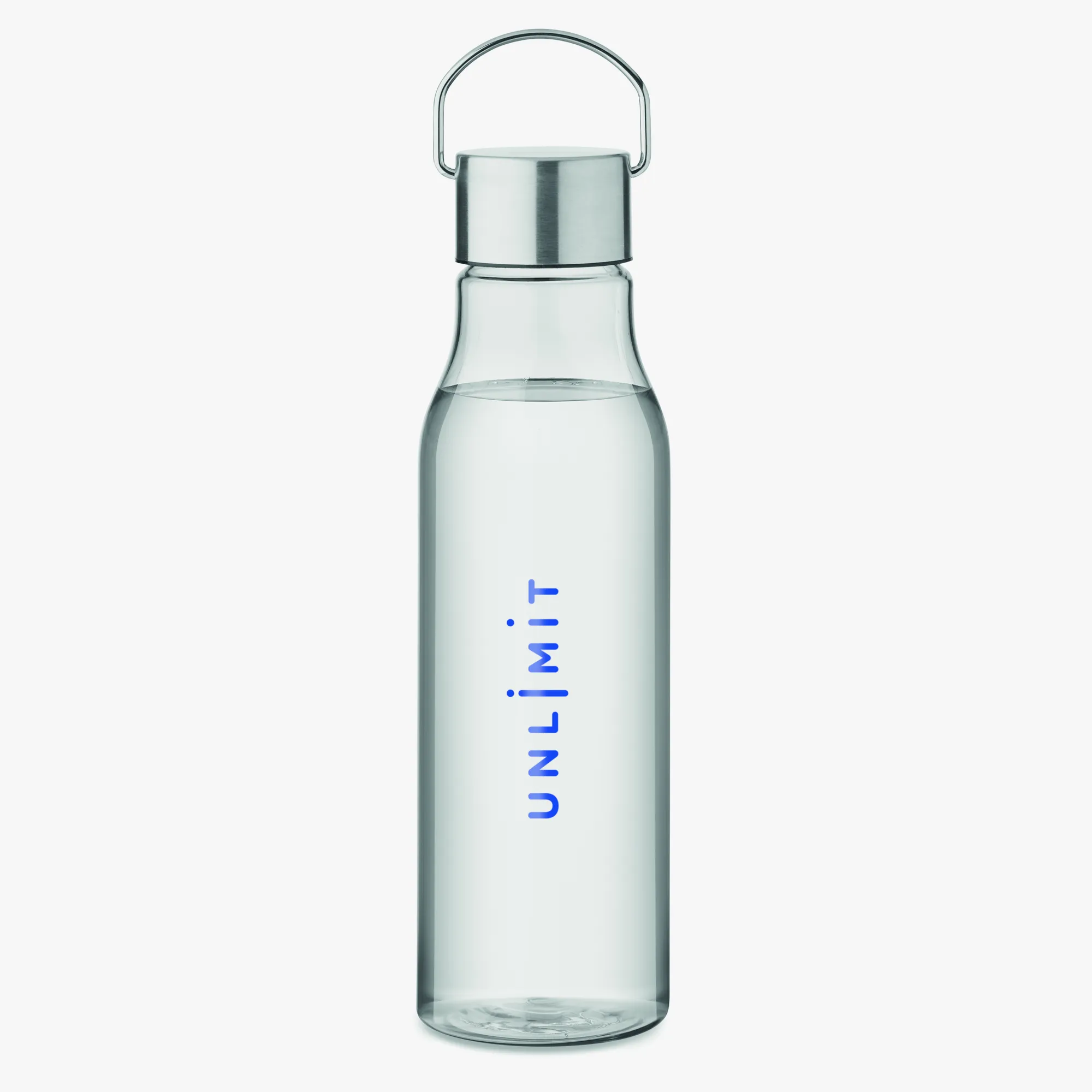 Botella personalizada de RPET 600 ml  con asa metálica