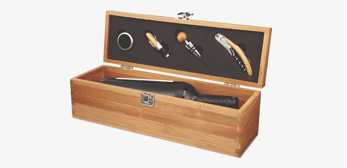 Coffret à vin en bois personnalisé