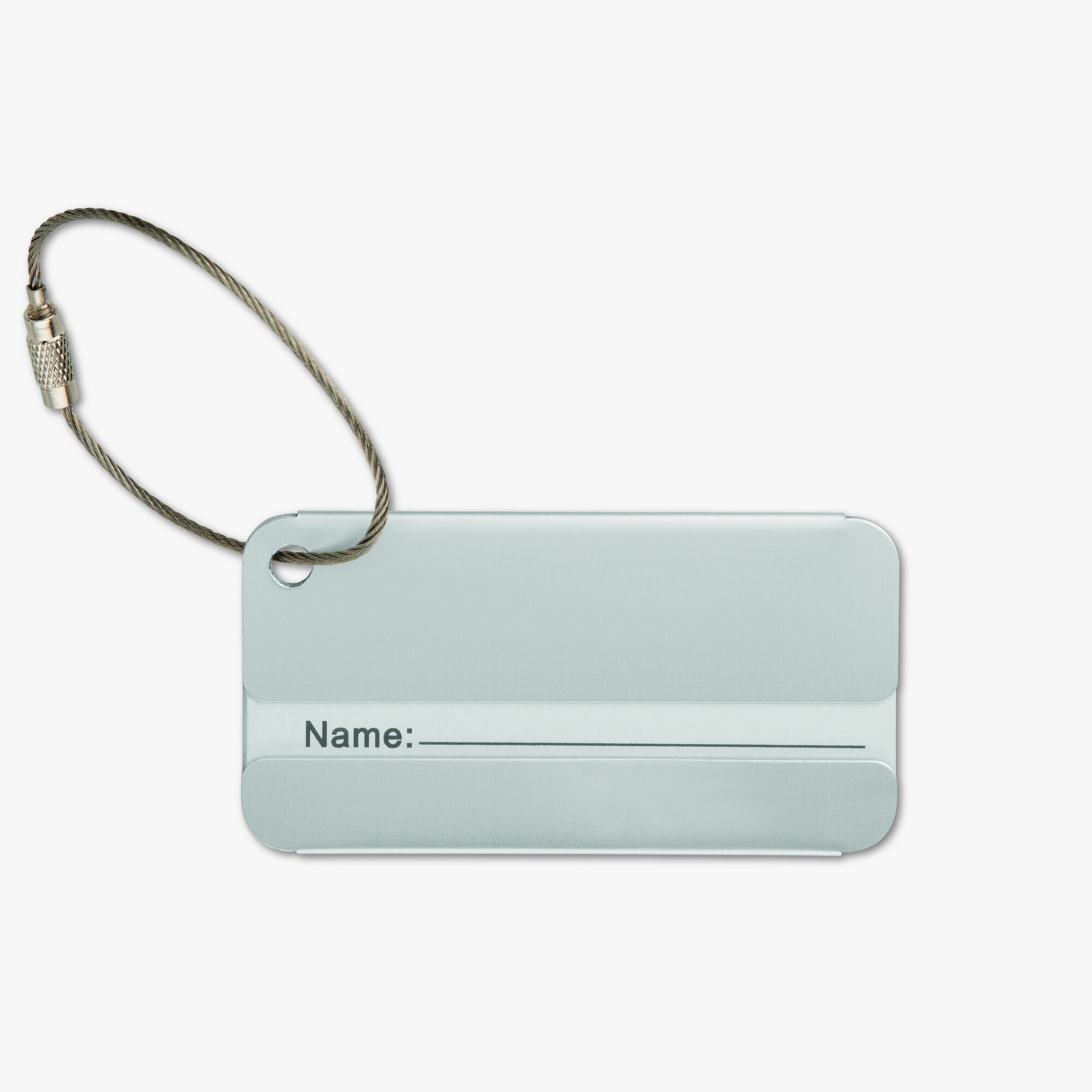 Personalised aluminium luggage tag