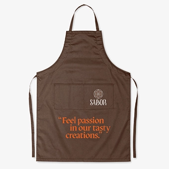 Delantal de cocina personalizado con dos bolsillos