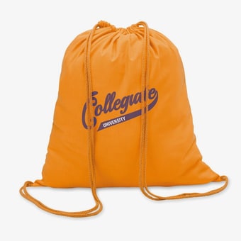 Sacca zaino leggera personalizzata in cotone 100 g/m² colorata