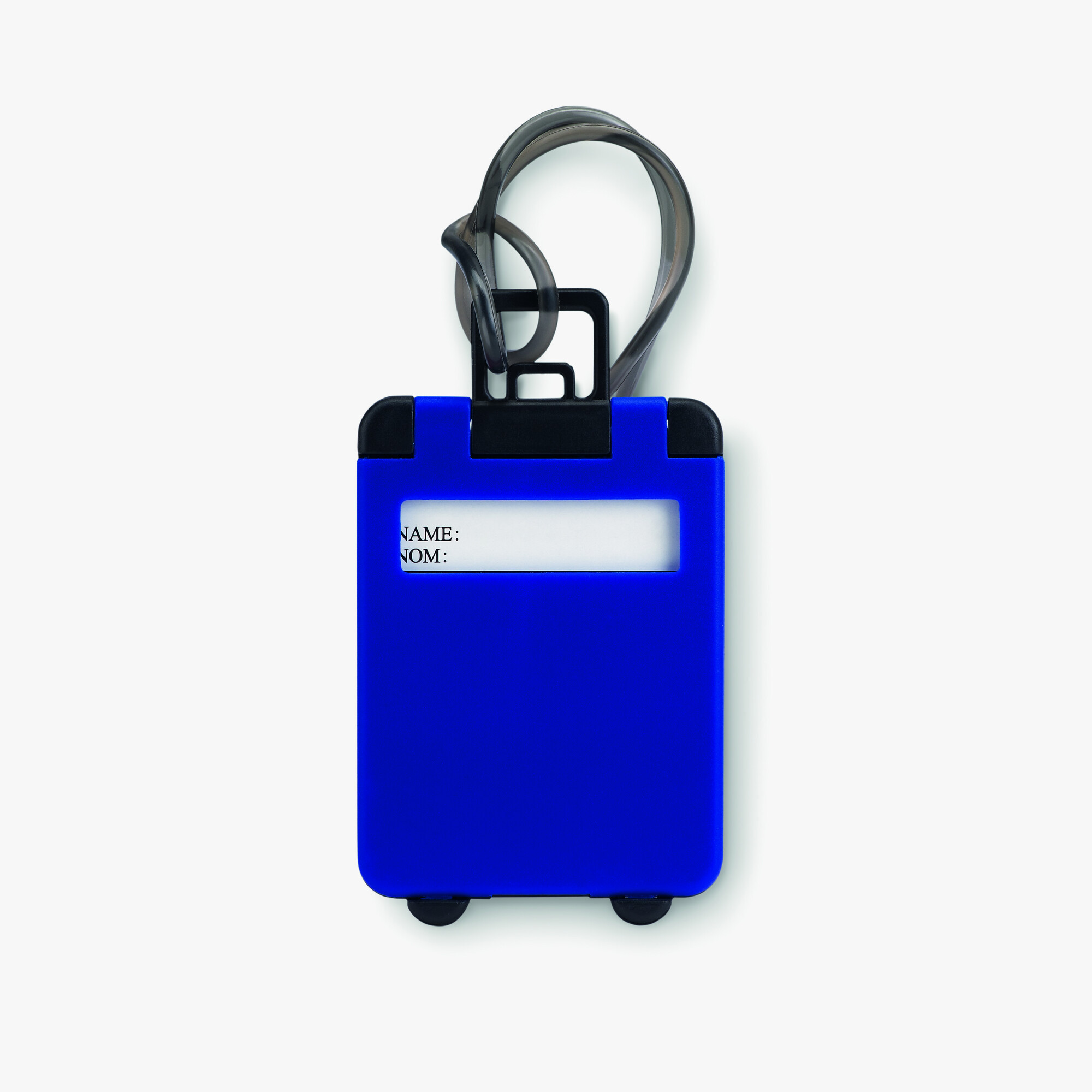 Personalised plastic luggage tag