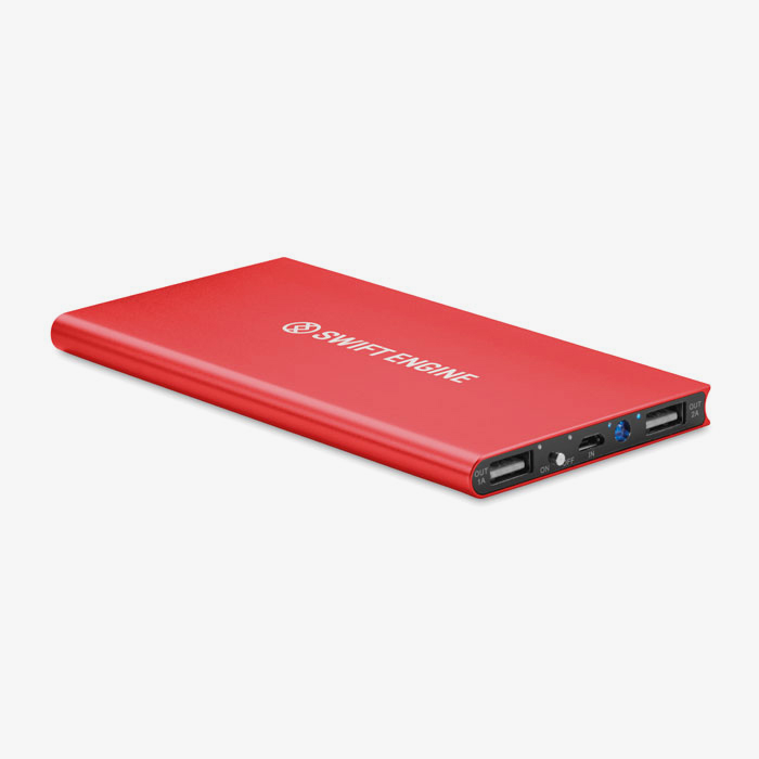 Power bank de 8000 mAh en aluminio reciclado