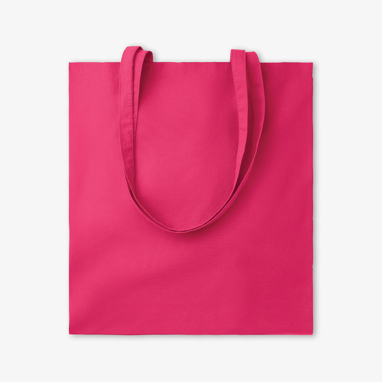 Coloured Cotton Tote Bag 140 gr/m² with long handles