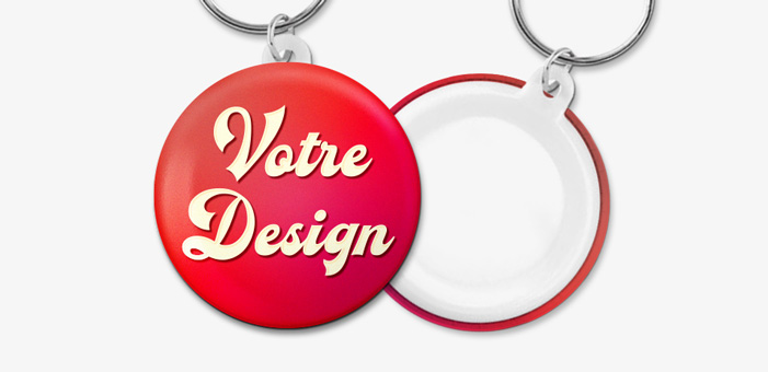 Petit porte-clés personnalisé avec logo 44 mm