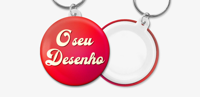 Porta-chaves pequeno personalizado com logótipo 44 mm