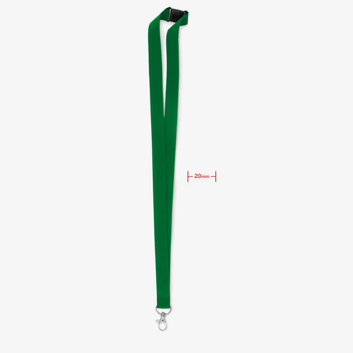 Lanyard con gancho de metal y cierre de seguridad