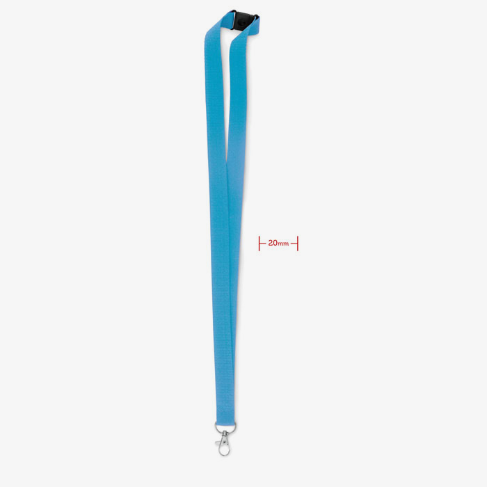 Lanyard con gancho de metal y cierre de seguridad