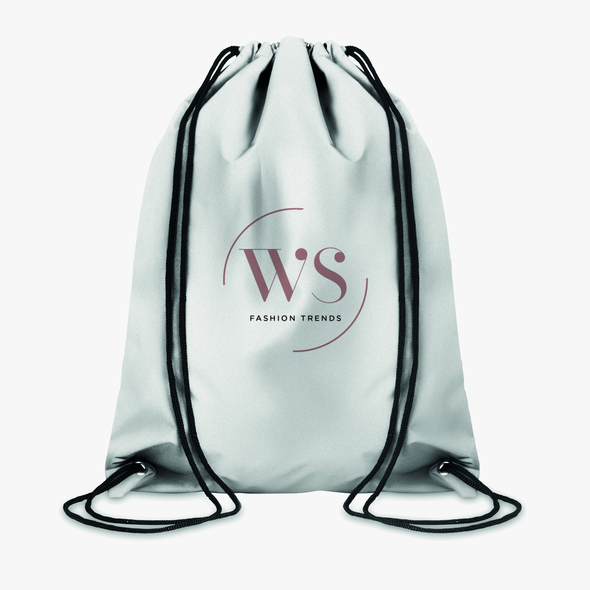 Personalised reflective drawstring bag